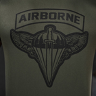 Потовідвідна чоловіча футболка Odin Coolmax з принтом "Airborne" олива розмір XL - зображення 6