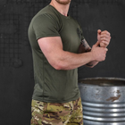 Потовідвідна чоловіча футболка Odin Coolmax з принтом "Airborne" олива розмір M - зображення 3