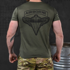 Потоотводящая мужская футболка Odin Coolmax с принтом "Airborne" олива размер M - изображение 4