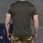 Потовідвідна чоловіча футболка з принтом "За перемогу" олива розмір M - зображення 4