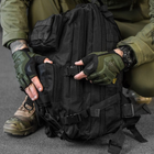 Рюкзак 25 л "Military" з регульованими плечовими ременями та кріпленням Molle чорний розмір 25х15х42 см - зображення 6
