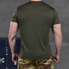 Потовідвідна чоловіча футболка з принтом "За перемогу" олива розмір XL - зображення 4