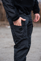 Костюм мужской Убакс с липучками для шевронов + Брюки с усиленными коленями черный цвет размер 46 - изображение 11