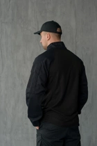 Чоловічий Костюм Убакс з липучками для шевронів + Штани з посиленими колінами чорний колір розмір 44 - зображення 7