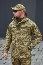 Мужская Куртка "М-65" рип-стоп с капюшоном и липучками для шевронов пиксель размер 4XL - изображение 1