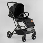 Коляска прогулочная детская JOY Liliya 61755 цвет ЧЕРНЫЙ футкавер