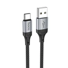Кабель Hoco X102 USB – Type-C 3 А 1 м в нейлоновому обплетенні чорний