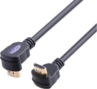 Kabel Reekin HDMI - HDMI Full HD 2x 90B° 5 m Black (HDMI-007-5M) - obraz 1
