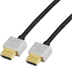 Kabel Reekin HDMI - HDMI Full HD Ultra Slim 3 m Silver/Black (HDMI-009-3M) - obraz 1