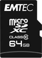 Karta pamięci Emtec microSD Class10 Classic 64GB + adapter SD (ECMSDM64GXC10CG) - obraz 1