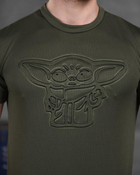 Армійська чоловіча потовідвідна футболка Йода (Yoda) S олива (86478) - зображення 3