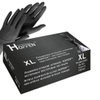 Перчатки нитриловые Hoffen Размер XL 50 пар Черные (CM_66006) - изображение 1