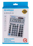 Kalkulator biurowy Donau Tech 12-cyfrowy metalowy srebrny (K-DT4128-01) - obraz 2