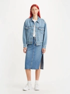 Spódnica jeansowa damska midi Levi's Side Slit Skirt A4711-0000 28 Niebieska (5401105466046) - obraz 3