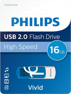 Флеш пам'ять USB Philips Vivid Edition 16GB USB 2.0 Blue (FM16FD05B/00) - зображення 3