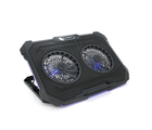 Підставка для ноутбука IceCoorel F8, 10-17, 2*125mm 120010% RPM, корпус пластик+алюміній, 2xUSB 2.0, 415x293x26.5mm, RGB, Box Q10