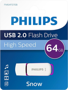 Pendrive Philips Snow Edition 64GB USB 2.0 Purple (FM64FD70B/00) - obraz 3