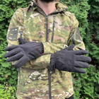 Перчатки тактические флисовые Турция ВСУ (ЗСУ) 8683 черные - изображение 5