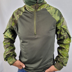 Рубашка мужская военная тактическая с липучками ВСУ (ЗСУ) Ubaks Убакс 20221840 7247 M 48 р зеленая - зображення 1