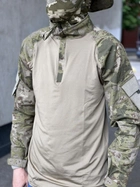 Рубашка мужская военная тактическая с липучками под шевроны ВСУ (ЗСУ) Убакс Турция S 6582 хаки - зображення 6