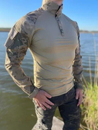 Рубашка мужская военная тактическая с липучками под шевроны ВСУ (ЗСУ) Убакс Турция S 6582 хаки - зображення 10