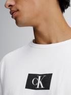 Футболка бавовняна довга чоловіча Calvin Klein Underwear 000NM2399E-100 M Біла (8720107554276) - зображення 4