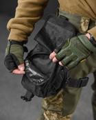Тактична сумка поясна на ногу swat black - зображення 5