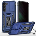 Ударостійкий чохол Camshield Army Ring для Samsung Galaxy S21 Синій/Navy