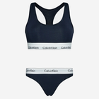 Komplet (biustonosz sportowy + majtki tanga) damski Calvin Klein Underwear 000QF6703E-0PP M Czarny (8720107899278) - obraz 3