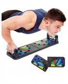 Дошка для віджимань упори Foldable Push Up Board JT-006 14 в 1 універсальна Чорна портативний портативний тренажер платформа для м'язів рук грудних спини біцепса трицепса з ручками