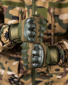 Тактические штурмовые полнопалые перчатки M олива (20087) - изображение 4