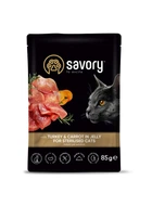 Влажный корм Savory для стерилизованных кошек Индейка с морковью в желе 85 г