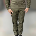 Штани тактичні Combat з пазами під наколінники, полікоттон, Олива, розмір XL, тактичні штани для військових - зображення 1