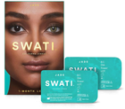 Kolorowe soczewki kontaktowe Swati Coloured Lenses Jade 1 Month 2 szt (7350100162119) - obraz 1
