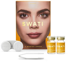 Кольорові контактні лінзи Swati Coloured Lenses Honey 6 Months 2 шт (7350100160535) - зображення 1