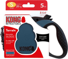 Повідець для собак Kong Retractable Leash Terrain 30 кг 5 м Blue (0047181150216) - зображення 1