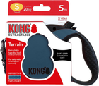 Повідець для собак Kong Retractable Leash Terrain 30 кг 5 м Blue (0047181150216) - зображення 1