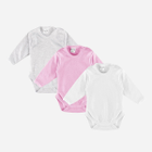 Набір дитячих боді 3 шт для новонароджених для дівчинки Tup Tup T21B206-SRZ3 68 см Білий/Сірий/Рожевий (5901845287487) - зображення 1