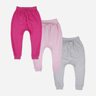 Zestaw spodnie dresowych dziecięcych 3 szt dla dziewczynki Tup Tup T22B100-FSP1 92 cm Szary/Różowy (5901845293563) - obraz 1