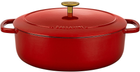 Каструля чавунна овальна Ballarini Bellamonte з кришкою червона 6.5 л (75003-567-0) - зображення 2