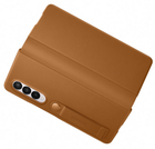 Чохол-книжка Samsung Leather Flip Coverd для Galaxy Z Fold 3 Camel (8806092632936) - зображення 1