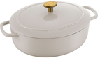 Каструля чавунна овальна Ballarini Bellamonte з кришкою слонова кістка 2.2 л (75003-554-0)