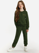 Дитячий спортивний костюм (світшот + штани) для дівчинки Tup Tup 101400-5010 134 см Хакі (5907744490584) - зображення 1