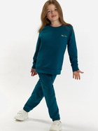 Дитячий спортивний костюм (світшот + штани) для дівчинки Tup Tup 101402-3210 110 см Бірюзовий (5907744490744) - зображення 3