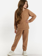 Дитячий спортивний костюм (світшот + штани) для дівчинки Tup Tup 101405-1070 104 см Світло-коричневий (5907744491031) - зображення 3