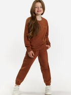Дитячий спортивний костюм (світшот + штани) для дівчинки Tup Tup 101406-4620 128 см Коричневий (5907744491178) - зображення 1