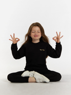 Дитячий спортивний костюм (світшот + штани) для дівчинки Tup Tup 101407-1010 110 см Чорний (5907744491246) - зображення 3