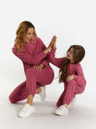 Дитячий спортивний костюм (світшот + штани) для дівчинки Tup Tup 101409-2000 110 см Темно-рожевий (5907744491444) - зображення 4