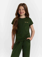 Koszulka dziecięca dla dziewczynki Tup Tup 101500-5010 134 cm Khaki (5907744499716) - obraz 1