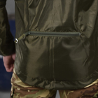 Мужская влагостойкая Куртка - Дождевик с мембраной олива размер 3XL - изображение 7